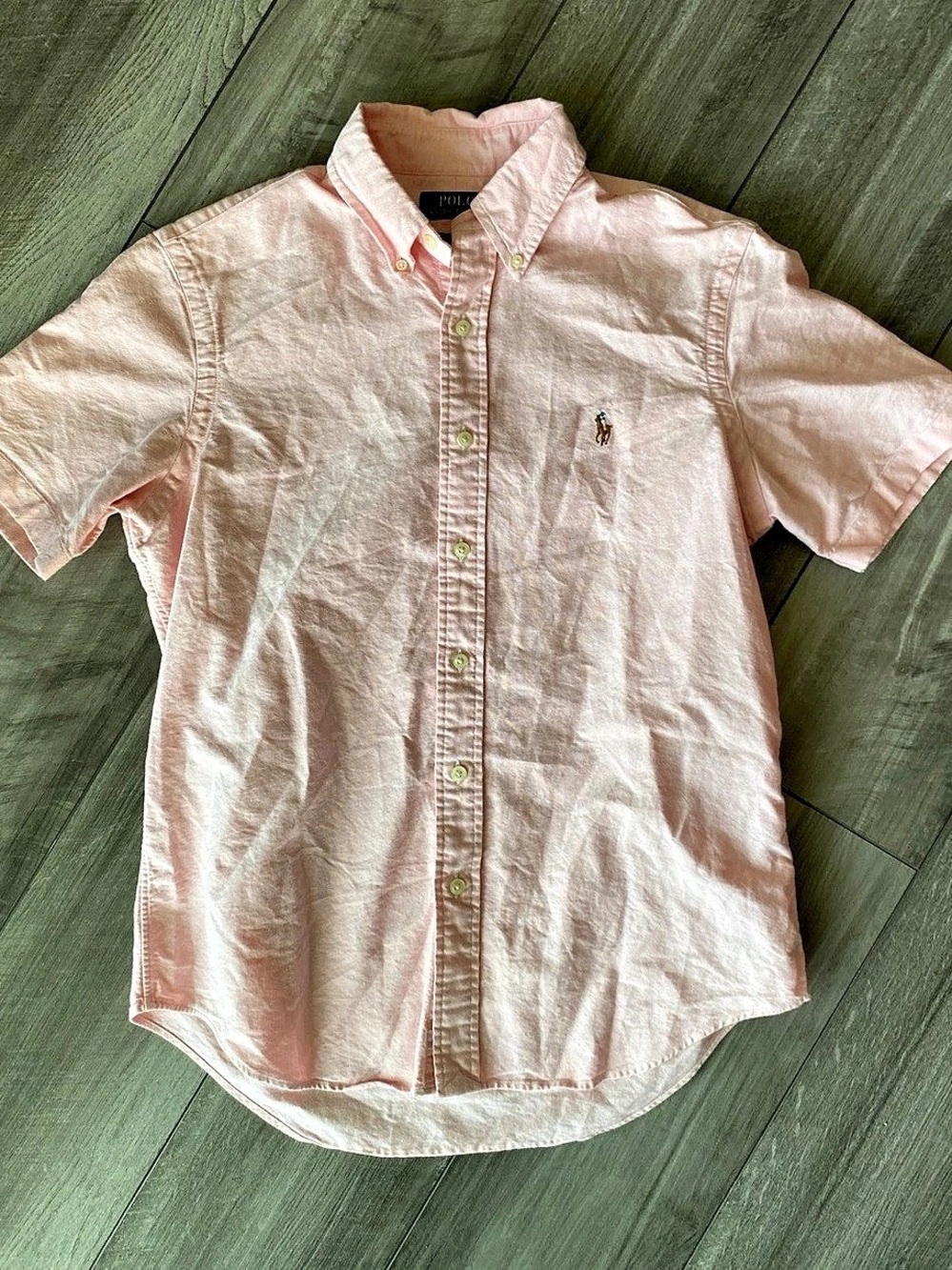 Polo Ralph Lauren Classic Fit Short Sleeve Button-Down Pink Small